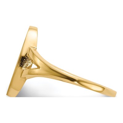14K Yellow Gold Oval Signet Ring – view 4