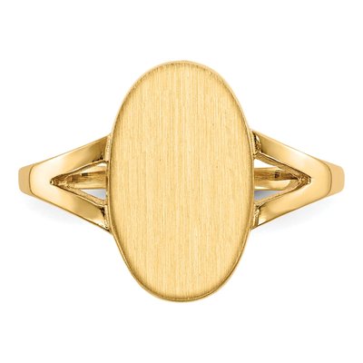 14K Yellow Gold Oval Signet Ring – view 5