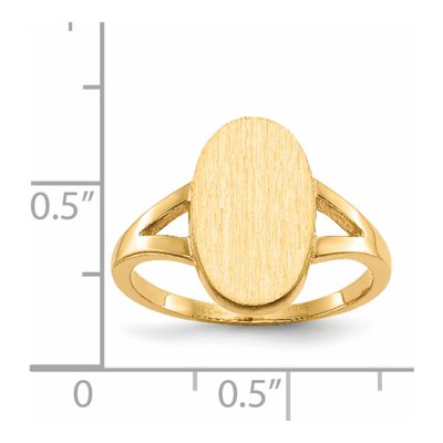 14K Yellow Gold Oval Signet Ring – view 6