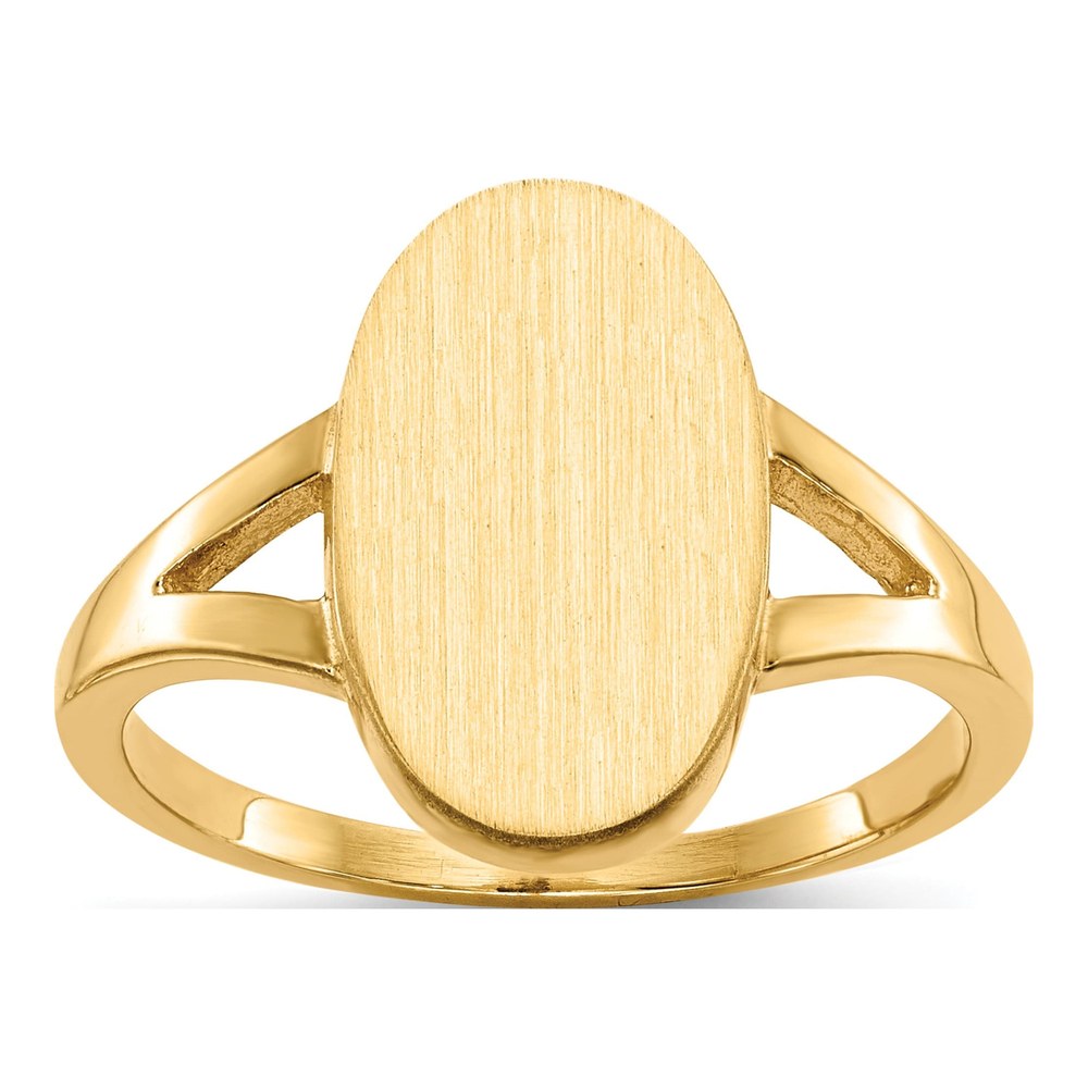 14K Yellow Gold Oval Signet Ring