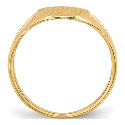 14K Yellow Gold Oval Signet Ring – view 3