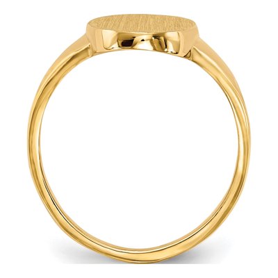 14K Yellow Gold Oval Closed Back Signet Ring – view 3