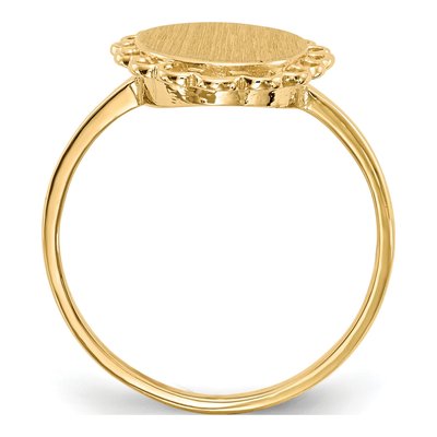 14K Yellow Gold Oval Signet Ring – view 3