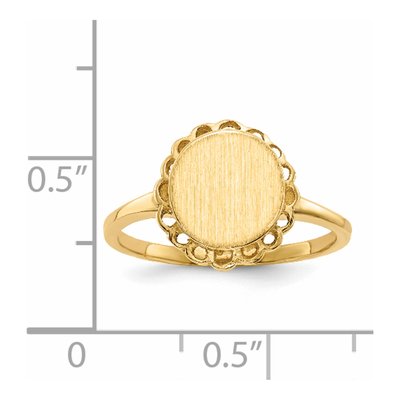 14K Yellow Gold Oval Signet Ring – view 6