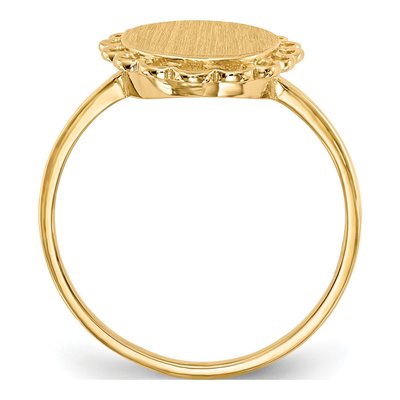 14K Yellow Gold Oval Signet Ring – view 3