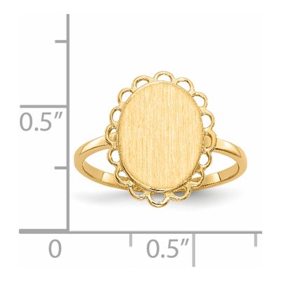 14K Yellow Gold Oval Signet Ring – view 6