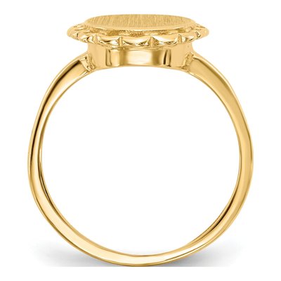 14K Yellow Gold Oval Signet Ring – view 3