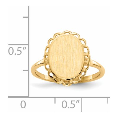 14K Yellow Gold Oval Signet Ring – view 6
