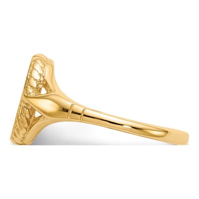 14K Yellow Gold Child's Oval Signet Ring – view 3