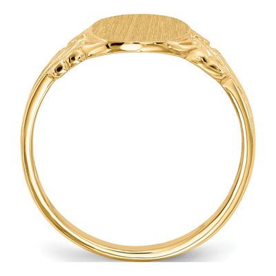 14K Yellow Gold Oval Signet Ring – view 3
