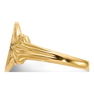 14K Yellow Gold Oval Signet Ring – view 4