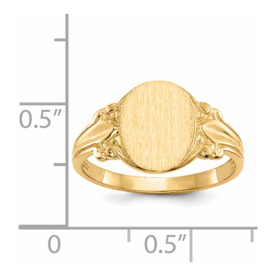 14K Yellow Gold Oval Signet Ring – view 6