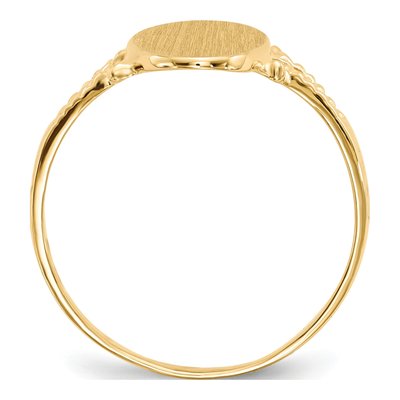 14K Yellow Gold Oval Signet Ring – view 3