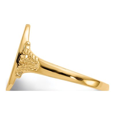 14K Yellow Gold Oval Signet Ring – view 4