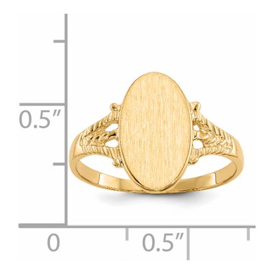 14K Yellow Gold Oval Signet Ring – view 6