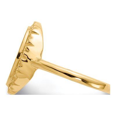 14K Yellow Gold Open Back Filigree Signet Ring – view 4