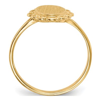 14K Yellow Gold Oval Signet Ring – view 3
