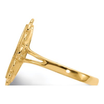 14K Yellow Gold Oval Signet Ring – view 4