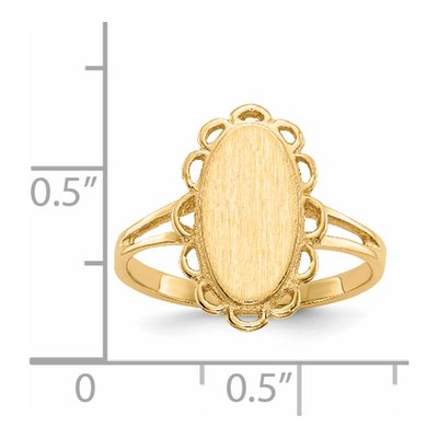 14K Yellow Gold Oval Signet Ring – view 6