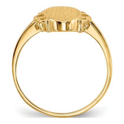 14K Yellow Gold Oval Signet Ring – view 3