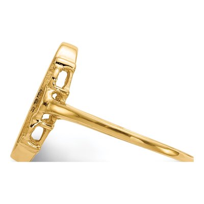 14K Yellow Gold Oval Signet Ring – view 4