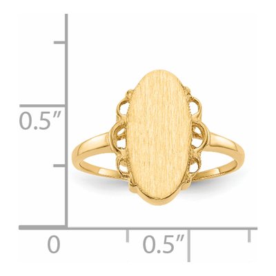 14K Yellow Gold Oval Signet Ring – view 6
