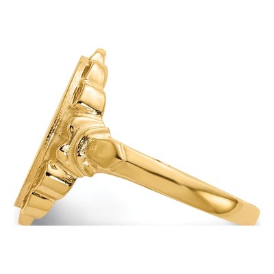 14K Yellow Gold Oval Signet Ring – view 4