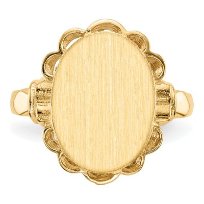 14K Yellow Gold Oval Signet Ring – view 5