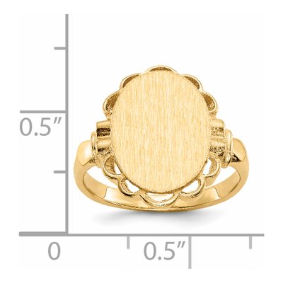 14K Yellow Gold Oval Signet Ring – view 6