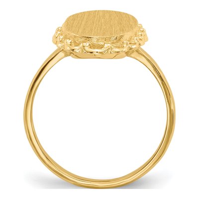 14K Yellow Gold Oval Signet Ring – view 2