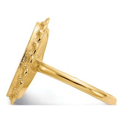 14K Yellow Gold Oval Signet Ring – view 3