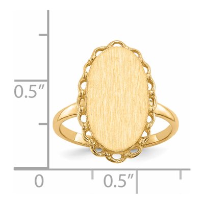 14K Yellow Gold Oval Signet Ring – view 5