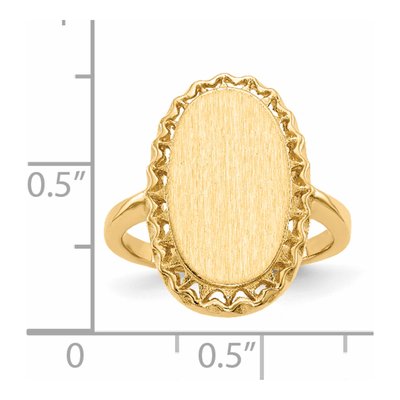 14K Yellow Gold Oval Signet Ring – view 6