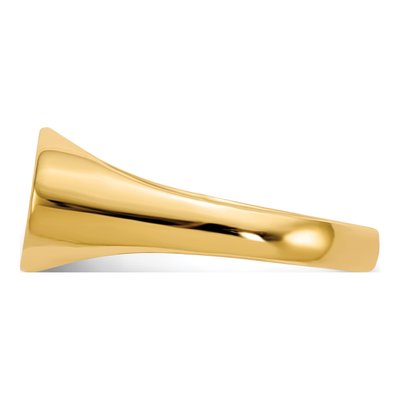 14K Yellow Gold Kids' Oval Signet Ring – view 4