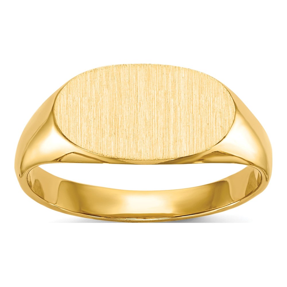 14K Yellow Gold Kids' Oval Signet Ring