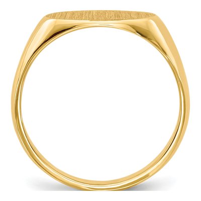 14K Yellow Gold Child's Oval Signet Ring – view 3
