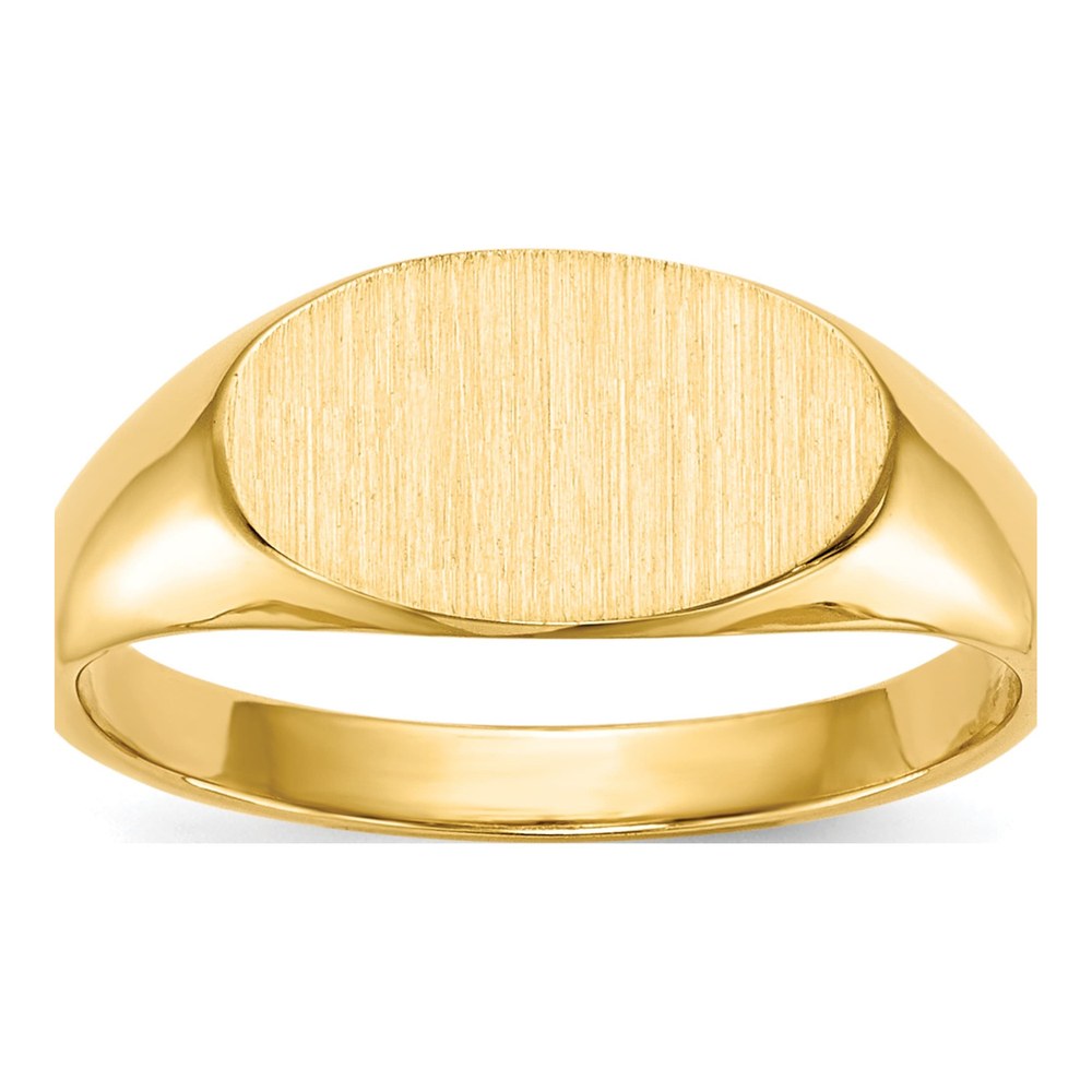 14K Yellow Gold Child's Oval Signet Ring