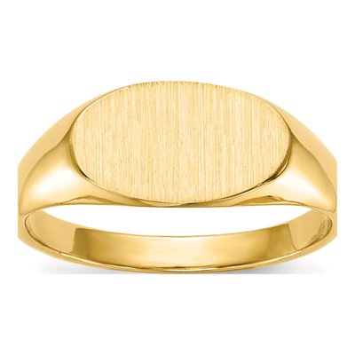 14K Yellow Gold Child's Oval Signet Ring