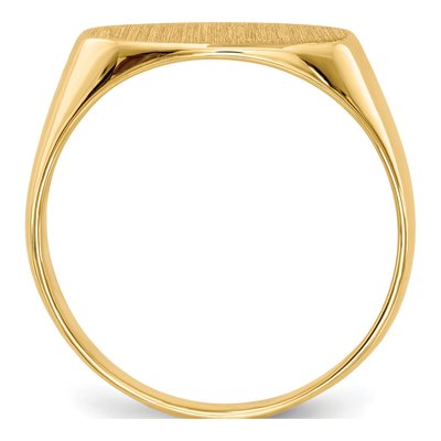 14K Yellow Gold Oval Signet Ring – view 3