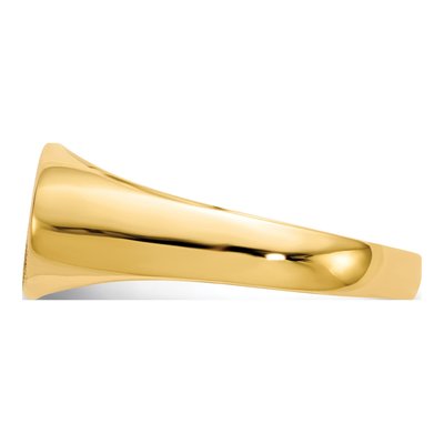14K Yellow Gold Oval Signet Ring – view 4