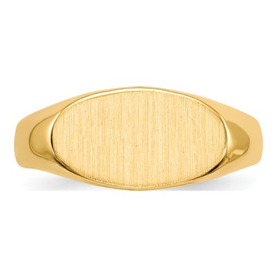 14K Yellow Gold Oval Signet Ring – view 5