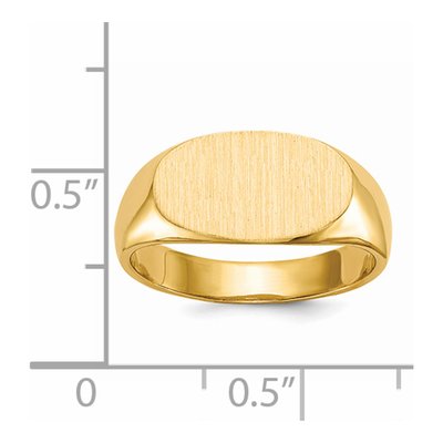 14K Yellow Gold Oval Signet Ring – view 6