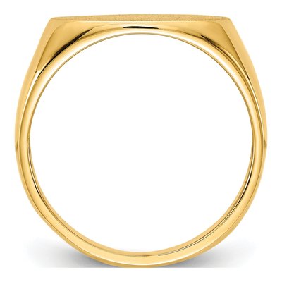 14K Yellow Gold Oval Signet Ring – view 3