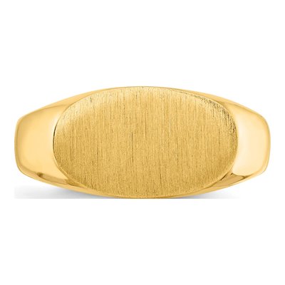 14K Yellow Gold Oval Signet Ring – view 5