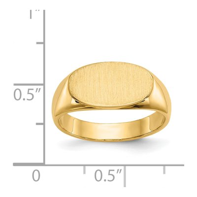 14K Yellow Gold Oval Signet Ring – view 6
