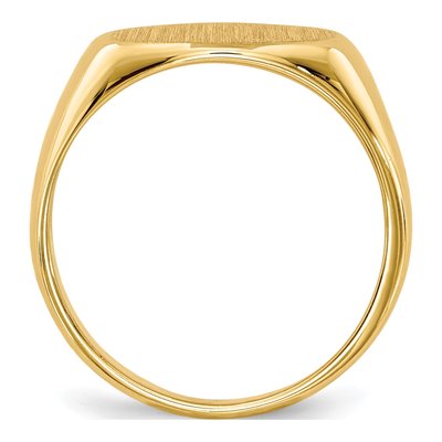 14K Yellow Gold Kids' Oval Signet Ring – view 3