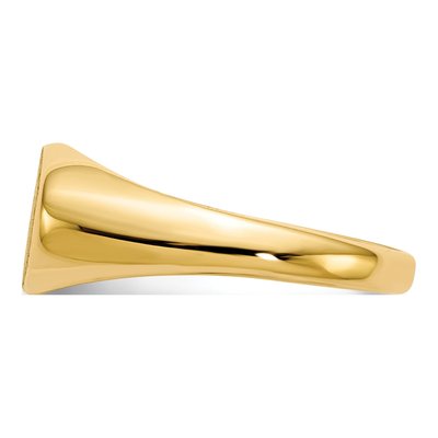 14K Yellow Gold Kids' Oval Signet Ring – view 4