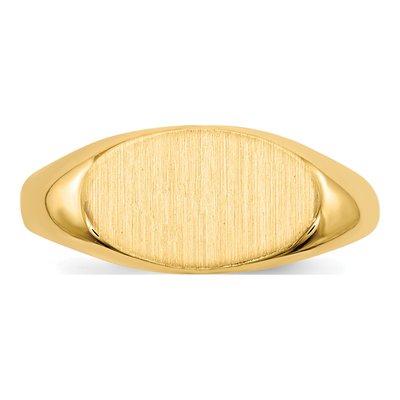 14K Yellow Gold Kids' Oval Signet Ring – view 5
