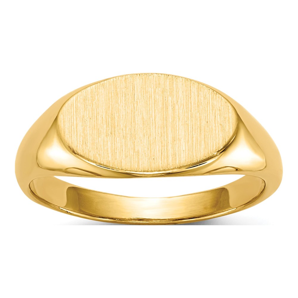 14K Yellow Gold Kids' Oval Signet Ring