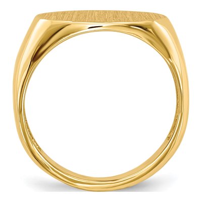 14K Yellow Gold Oval Signet Ring – view 3
